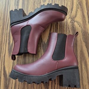 Forever 21 Maroon Ankle Boots